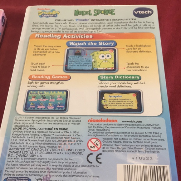 Vtech V.Reader 2 pack NEW Sealed Sponge Bob Squarepants & Hello Kitty Surprise - Picture 7 of 8
